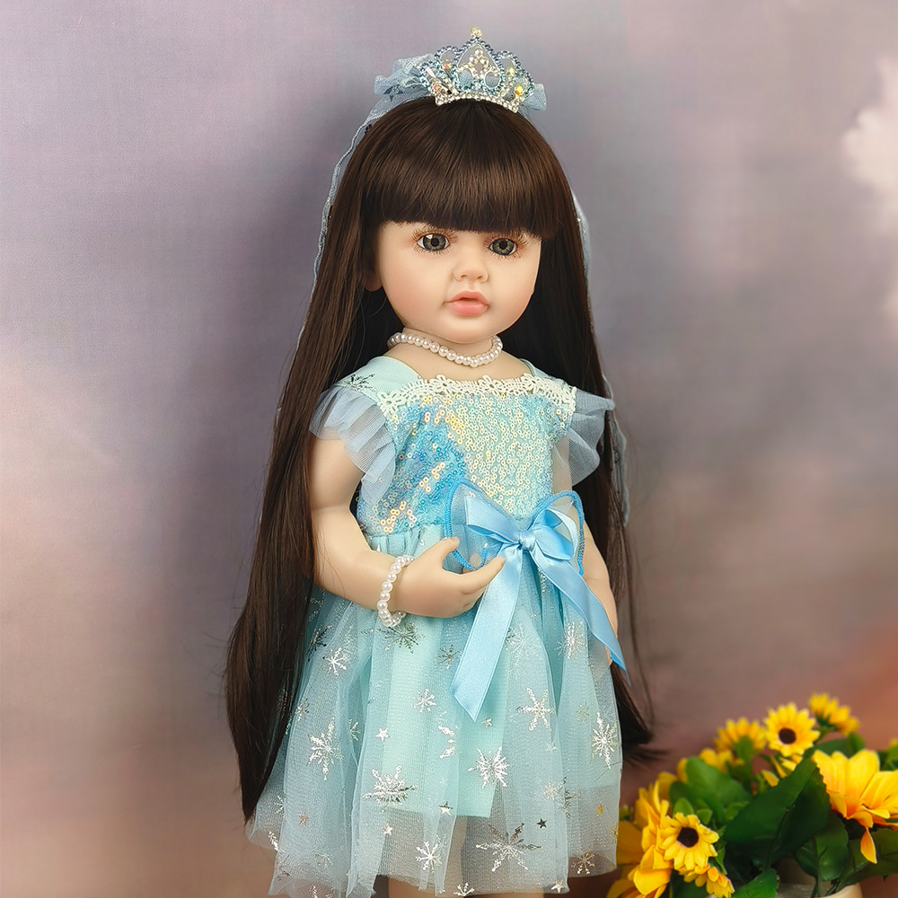 洋娃娃儿童仿真娃娃女艾莎公主仿真婴儿重生娃娃跨境货源毛绒公仔