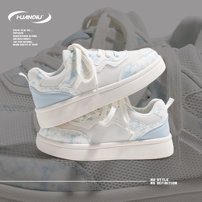 环球薄款网面爆款轻便减震运动板鞋女2025夏季学生防滑耐磨休闲鞋