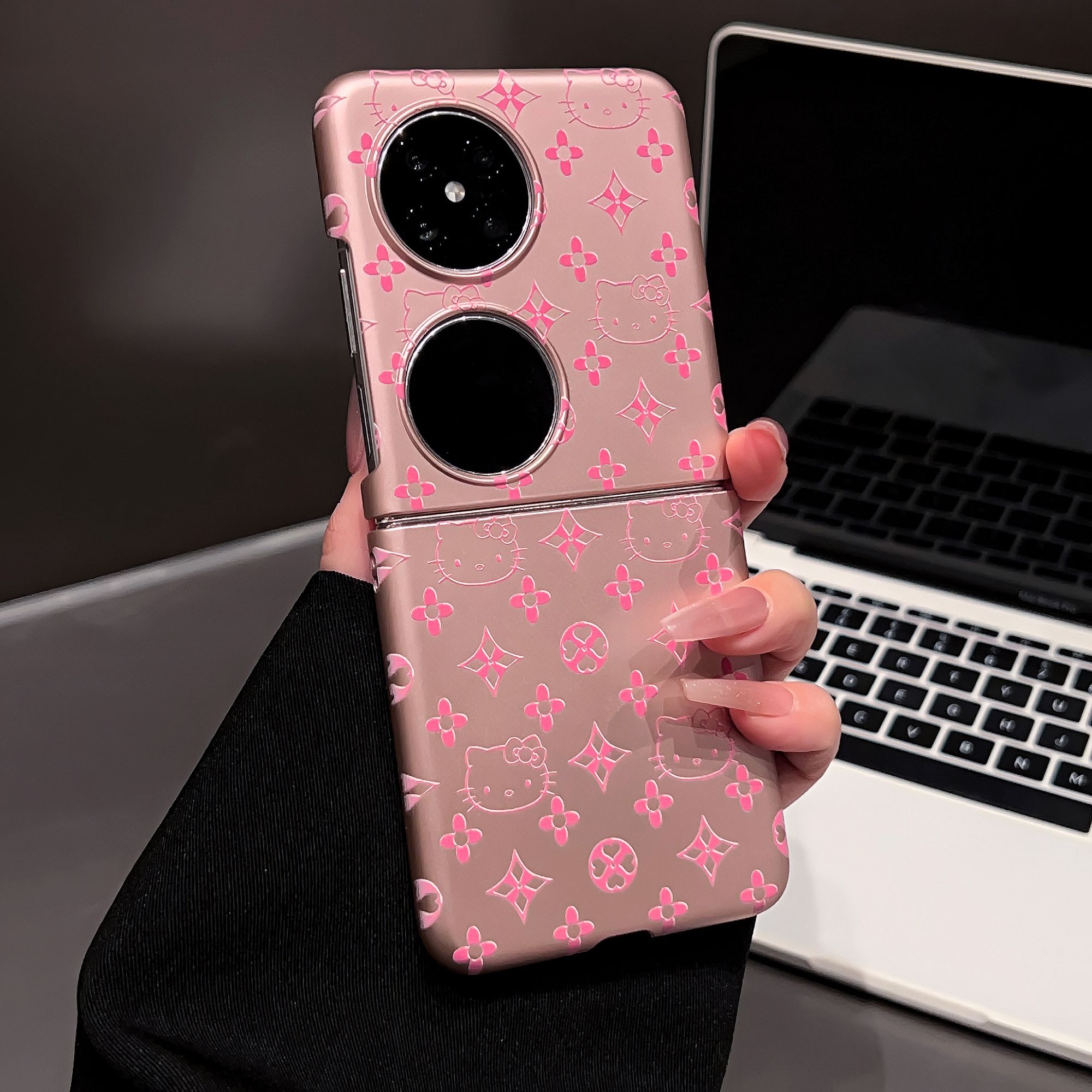 凯蒂猫适用华为Pocket2折叠屏POCKET2手机壳pocket2金属漆壳