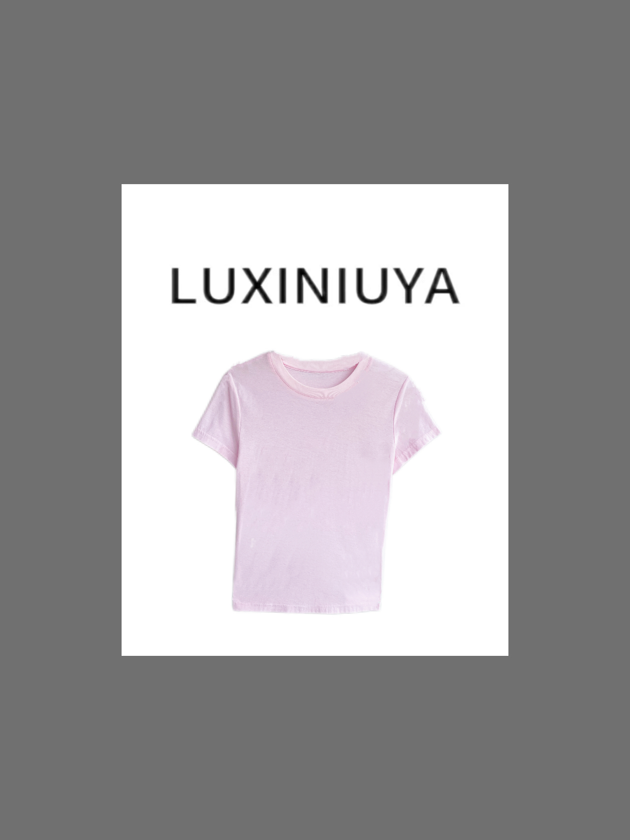 【LUXINIUYA】高位T 桑蚕丝长绒棉莱赛尔纯色百搭白鸟T恤#CX3566