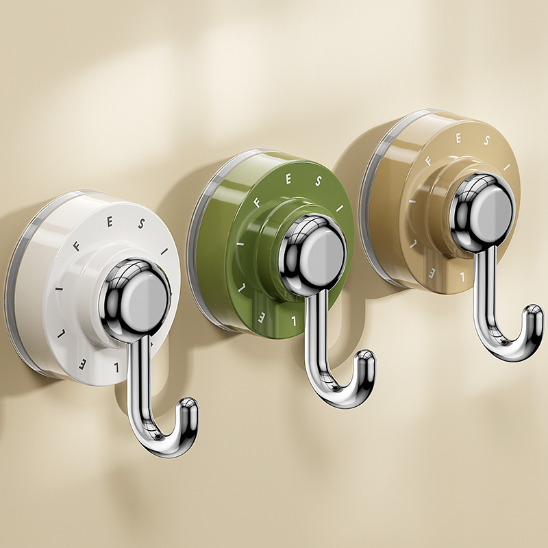 优勤吸盘挂钩真空强力无痕收纳免打孔家用浴室厨房门后卫生间粘钩