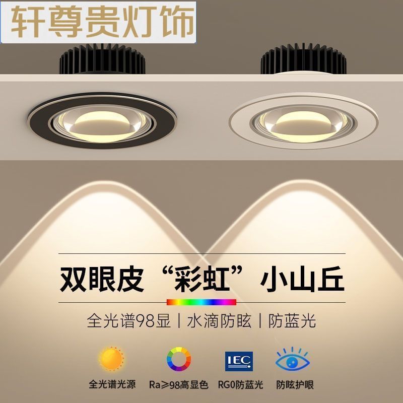 彩虹小山丘射灯客厅灯新款阳台走廊2025双眼皮吊顶线型灯玄关防眩