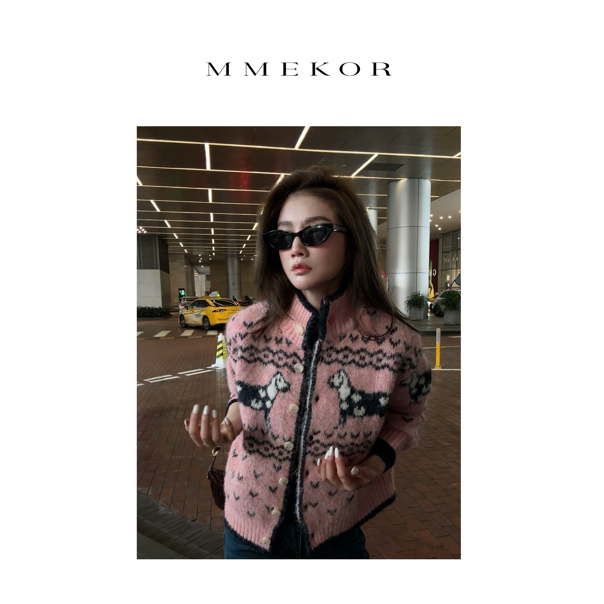 MMEKOR“雪花狗狗”毛衣 2025新款秋款活力常青藤减龄上衣 30659