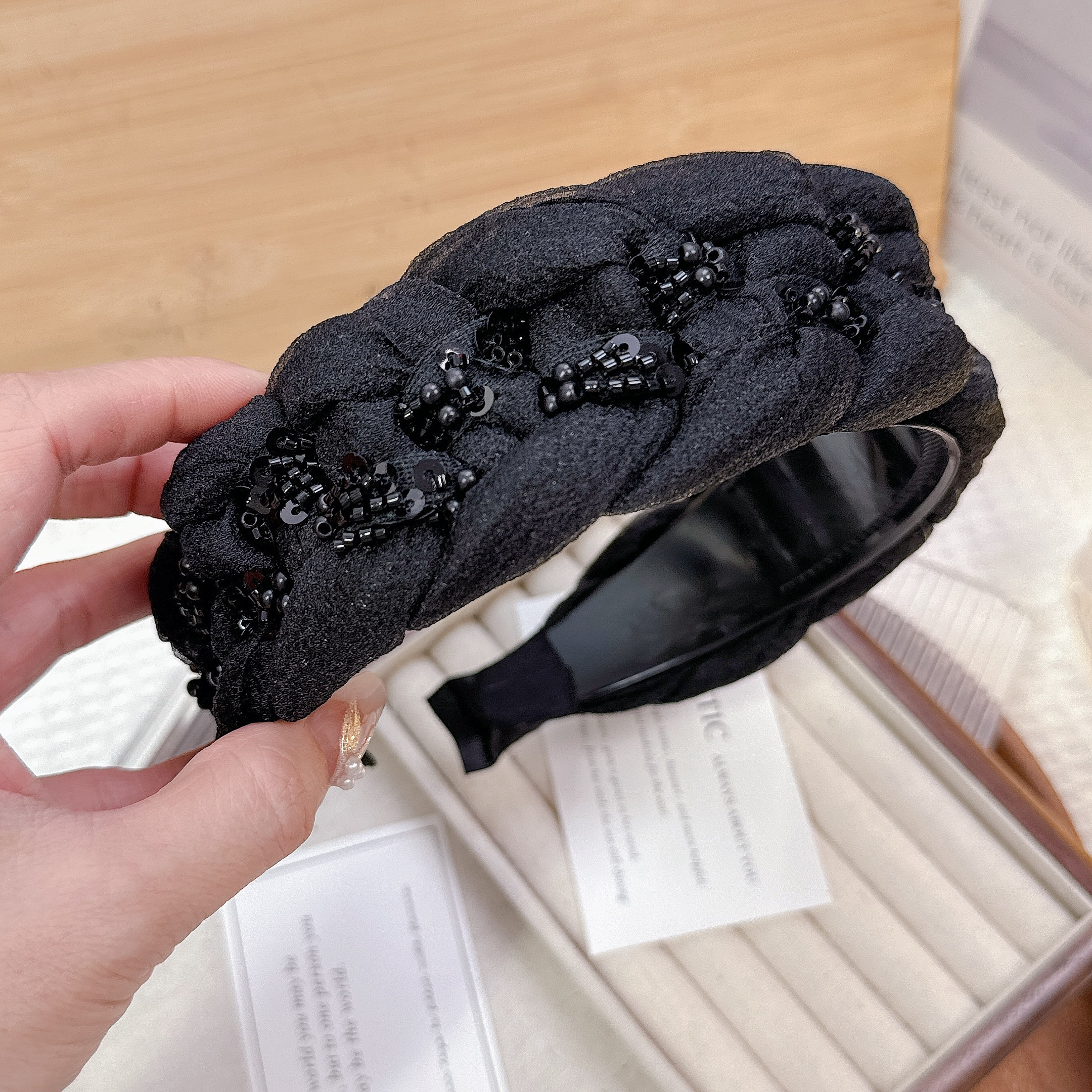 带齿韩国欧巴定制高端黑色高颅顶发箍加宽盖白头头箍气质百搭