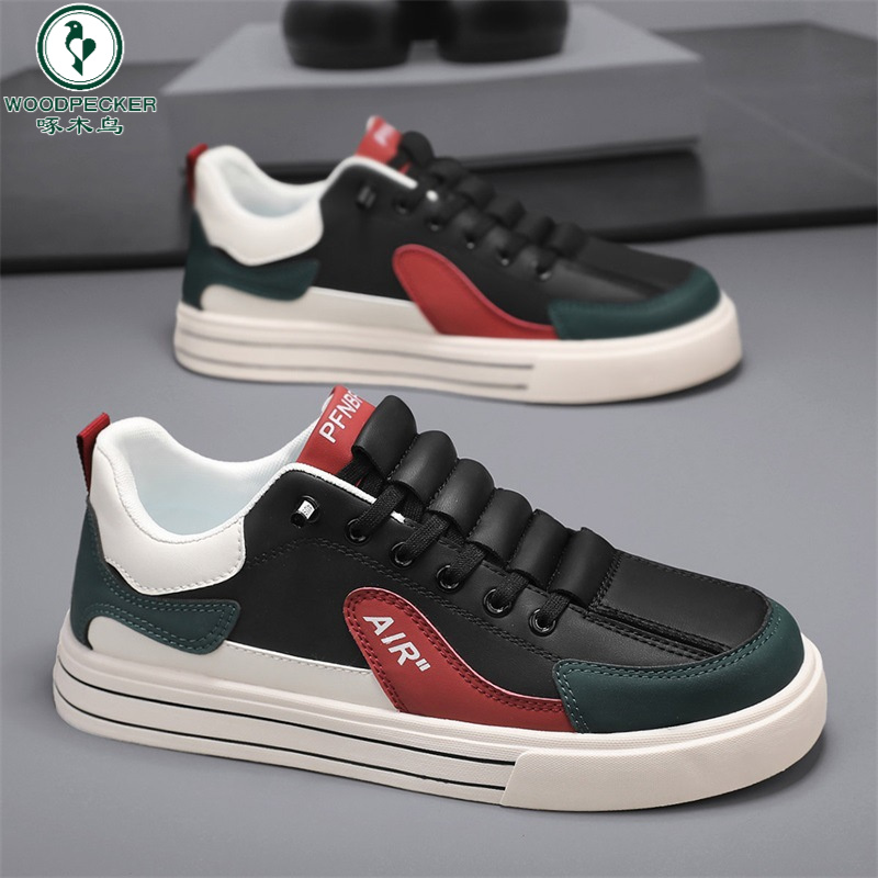 啄木鸟青少年2025夏季新款轻便防滑男鞋日常运动休闲百搭男士板鞋