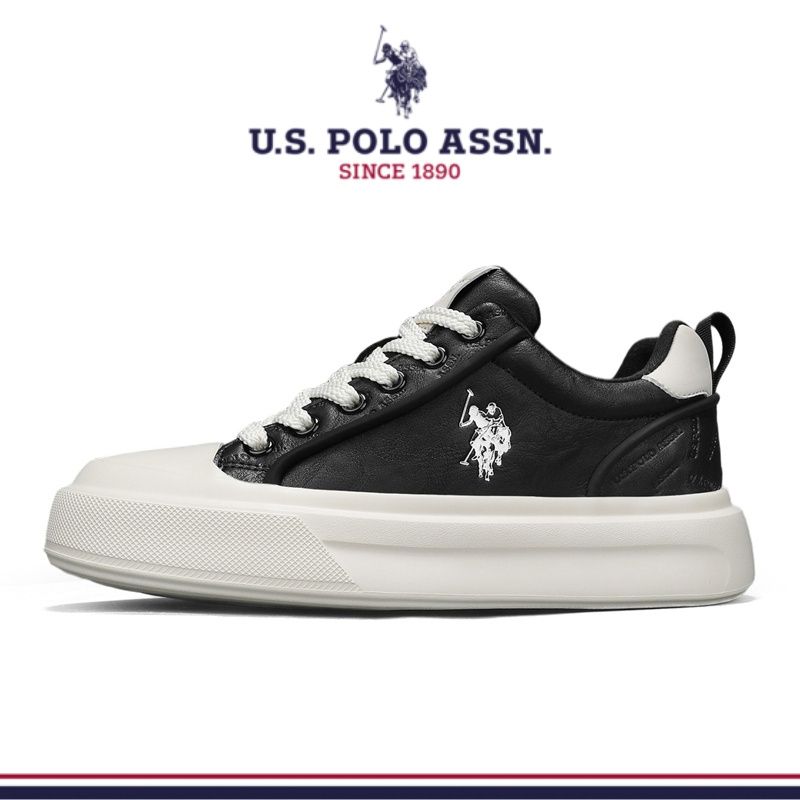 U.S. POLO ASSN.男鞋2025秋冬新款通勤商务休闲潮流厚底增高板鞋