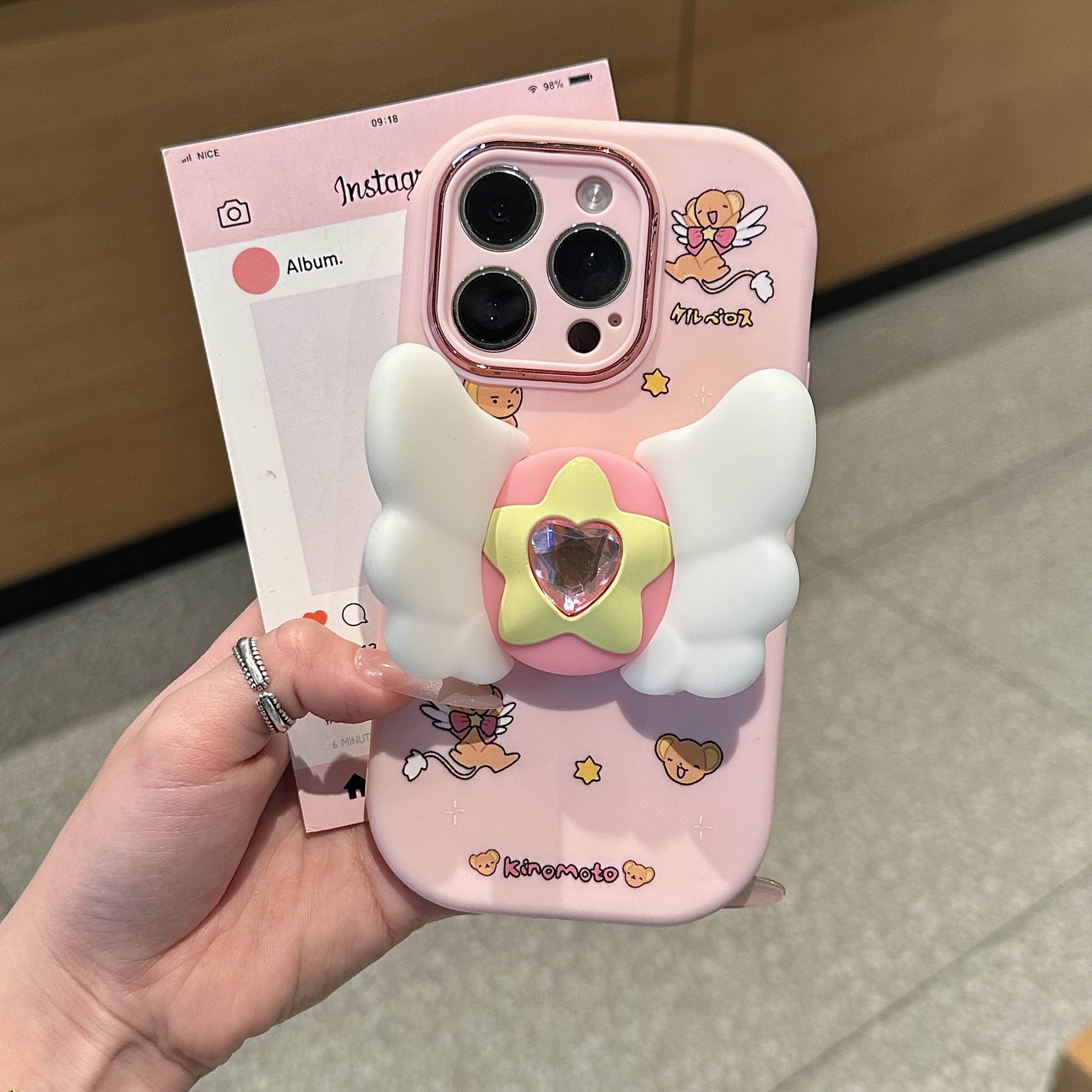 雅天立星星小可翅膀支架适用苹果17手机壳16/13华为vivoppo小米15