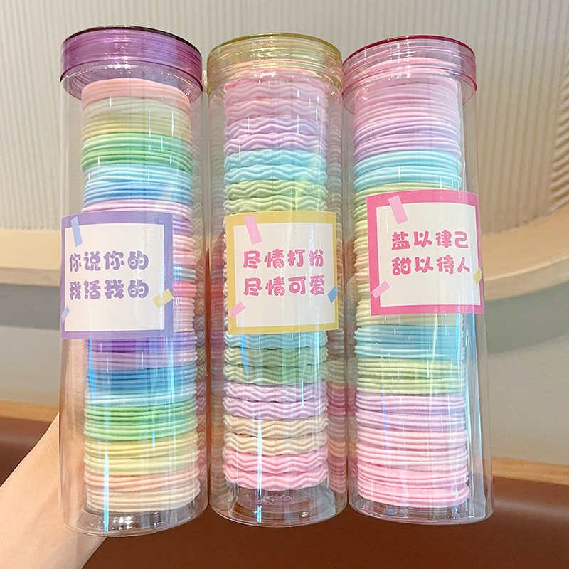 儿童皮筋扎头发女童彩色发圈高弹力宝宝高马尾发绳不伤发头绳发饰