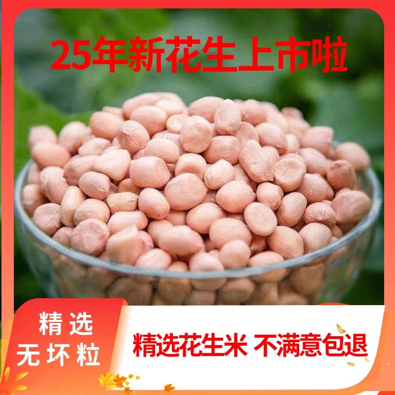 25年新鲜上市花生米生新手工河南特产正阳传统小白沙农家自种果仁