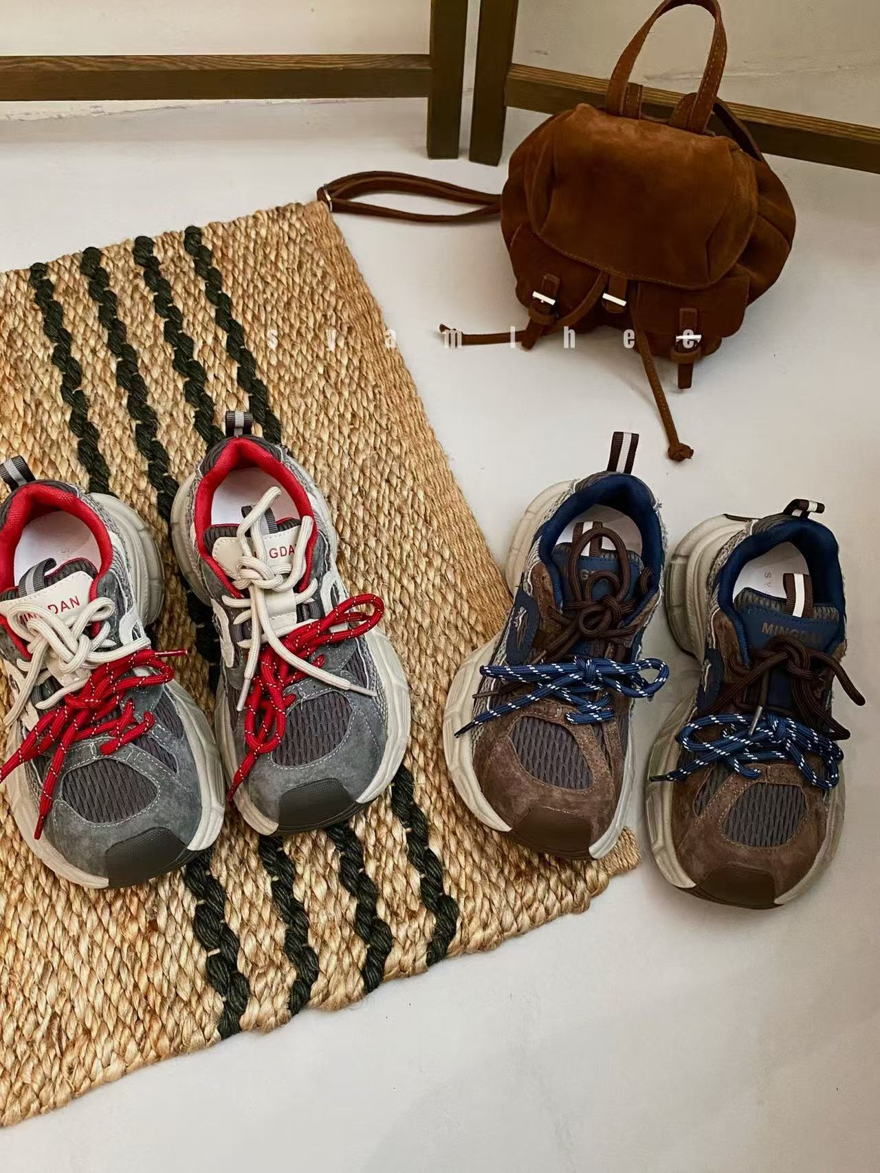 2025秋季上新罗罗家运动休闲老爹鞋时尚潮流复古做旧风日常百搭