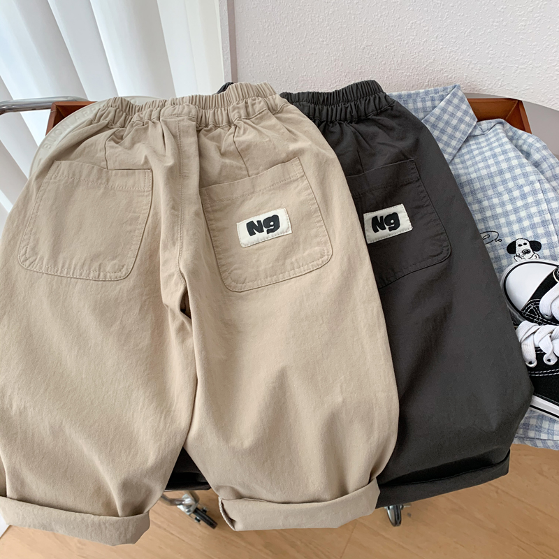 男童秋冬棉布裤子2025新款儿童宽松直筒裤子宝宝加绒休闲韩版长裤