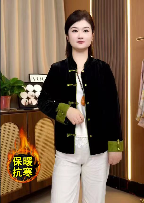 新中式时尚气质女装百搭国风秋冬季加厚女装外套