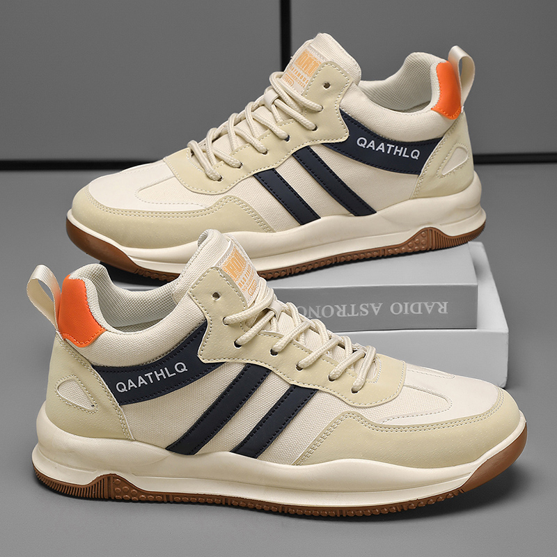 男鞋秋季新款网面透气防滑百搭跑步运动鞋中帮休闲阿甘潮鞋男鞋子