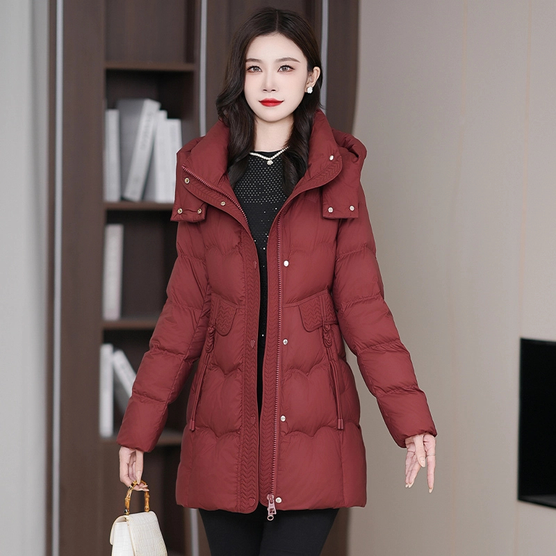 【花海羽绒】2025年冬季新款爆款新国标白鸭绒女士时尚保暖羽绒服