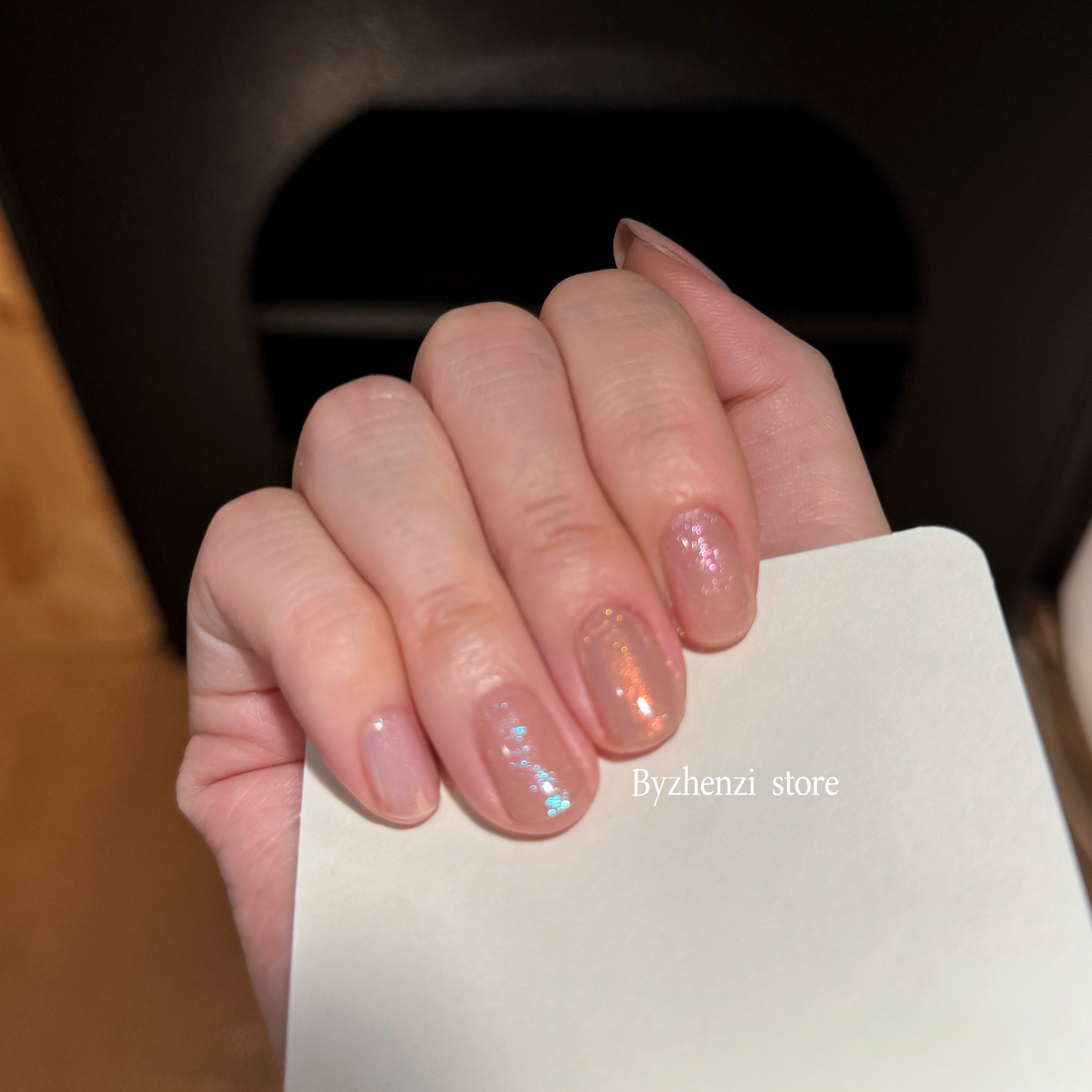 【夏日偏光系列】梦幻仙境粉色蓝色橘色闪粉甲油膜裸色