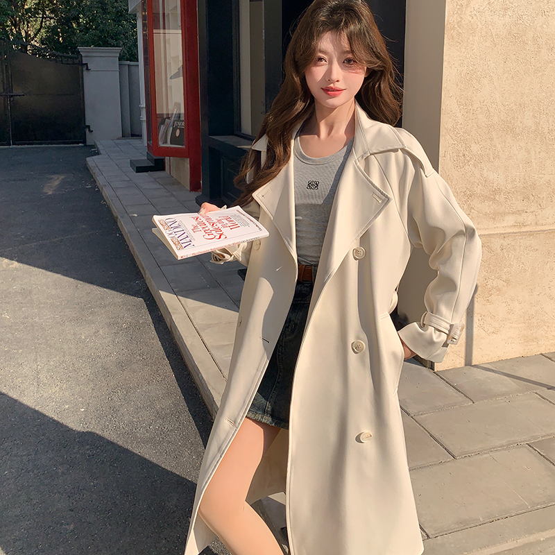 风衣外套女2025新款春秋季今年流行小个子中长款英伦风高级感大衣