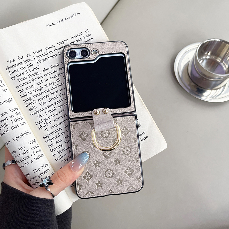 适用 三星zflip6手机壳高档潮牌指环扣zflip5新款全包w24flip防摔