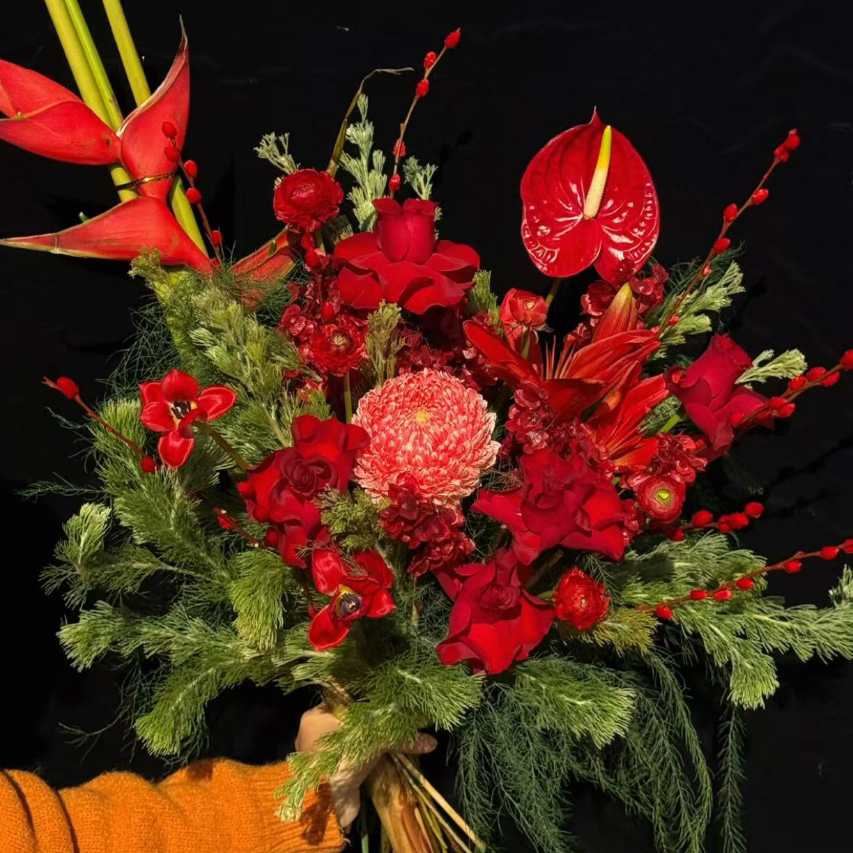 Fs知花意｜12号红韵嘉和｜11种花材｜材料包生花苞发货两单顺丰