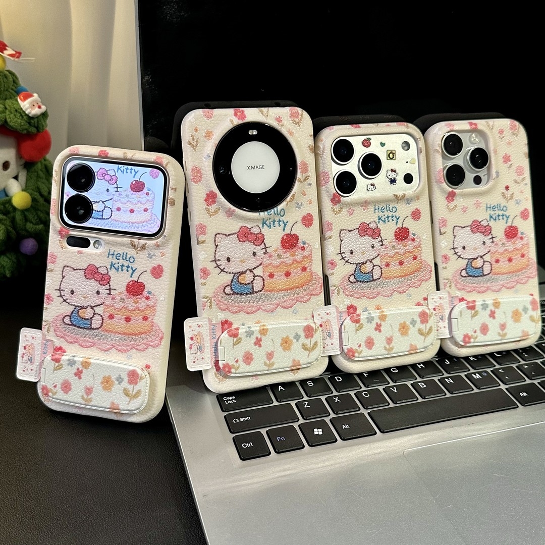 满屏碎花蛋糕KT标签适用iPhone17promax手机壳16华为vivoppo小米