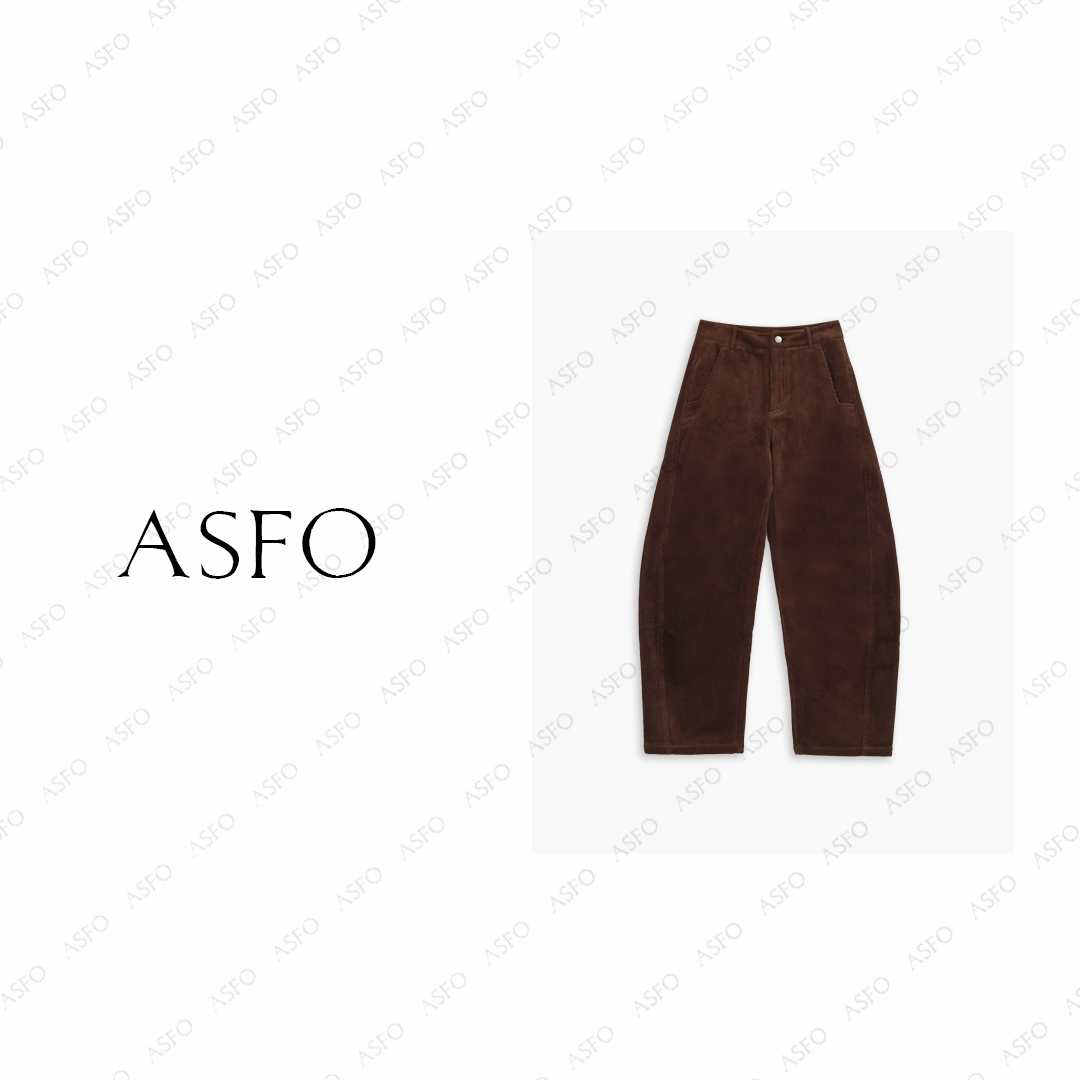 【AS栗子裤】25新加厚加绒复古经典灯芯绒香蕉弯刀裤AS25DXXK01098