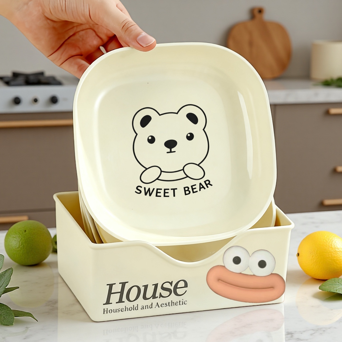 淡奶油风!吐骨头盘碟家用新款骨碟吐骨碟骨碟盘高档吐骨头的碟子