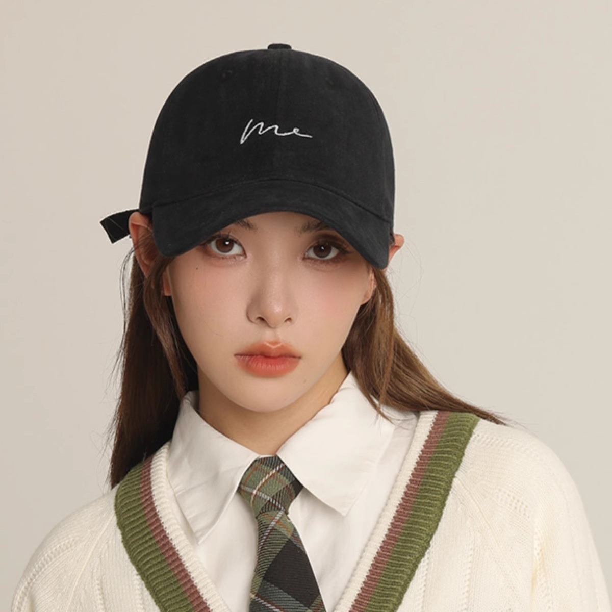 波浪新款显脸小帽子女大头围鸭舌帽男韩版情侣百搭防晒遮阳棒球帽