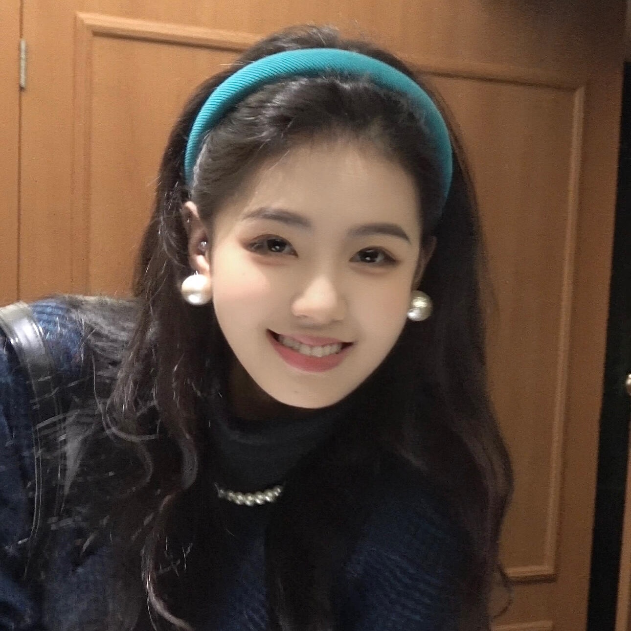 湖蓝色海绵发箍女日常外戴高颅顶发卡发捆百搭细头箍压发洗脸发饰