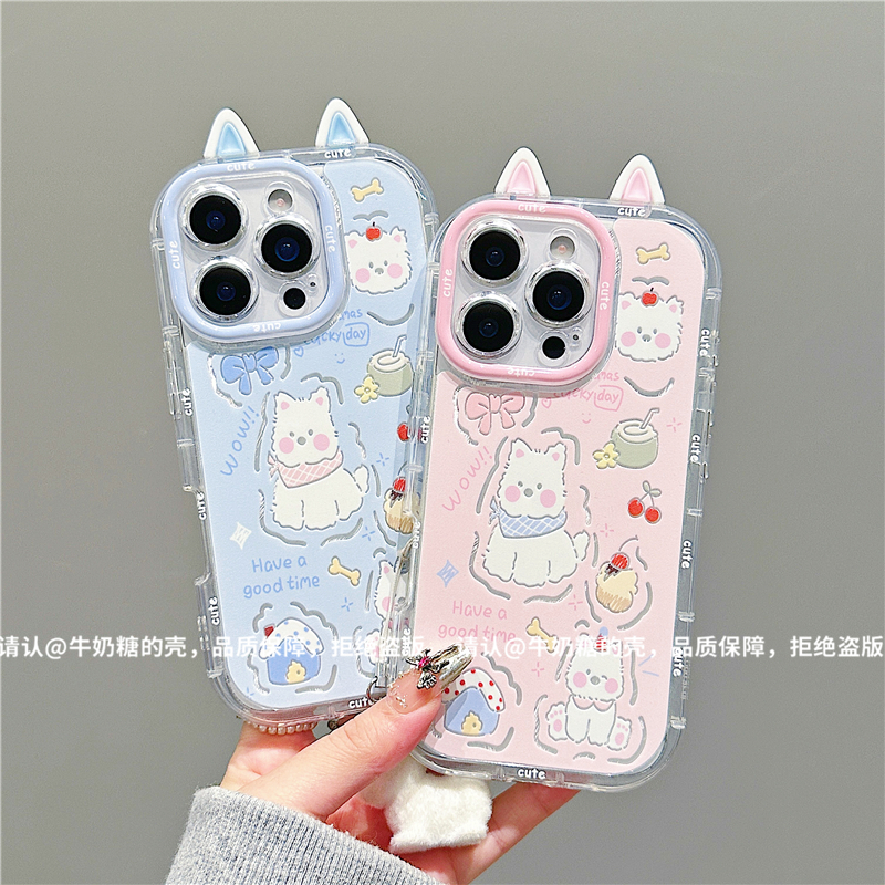 泡芙羽纱适用苹果16/iPhone/华为荣耀/OPPO/VIVO/小米/手机壳爆款