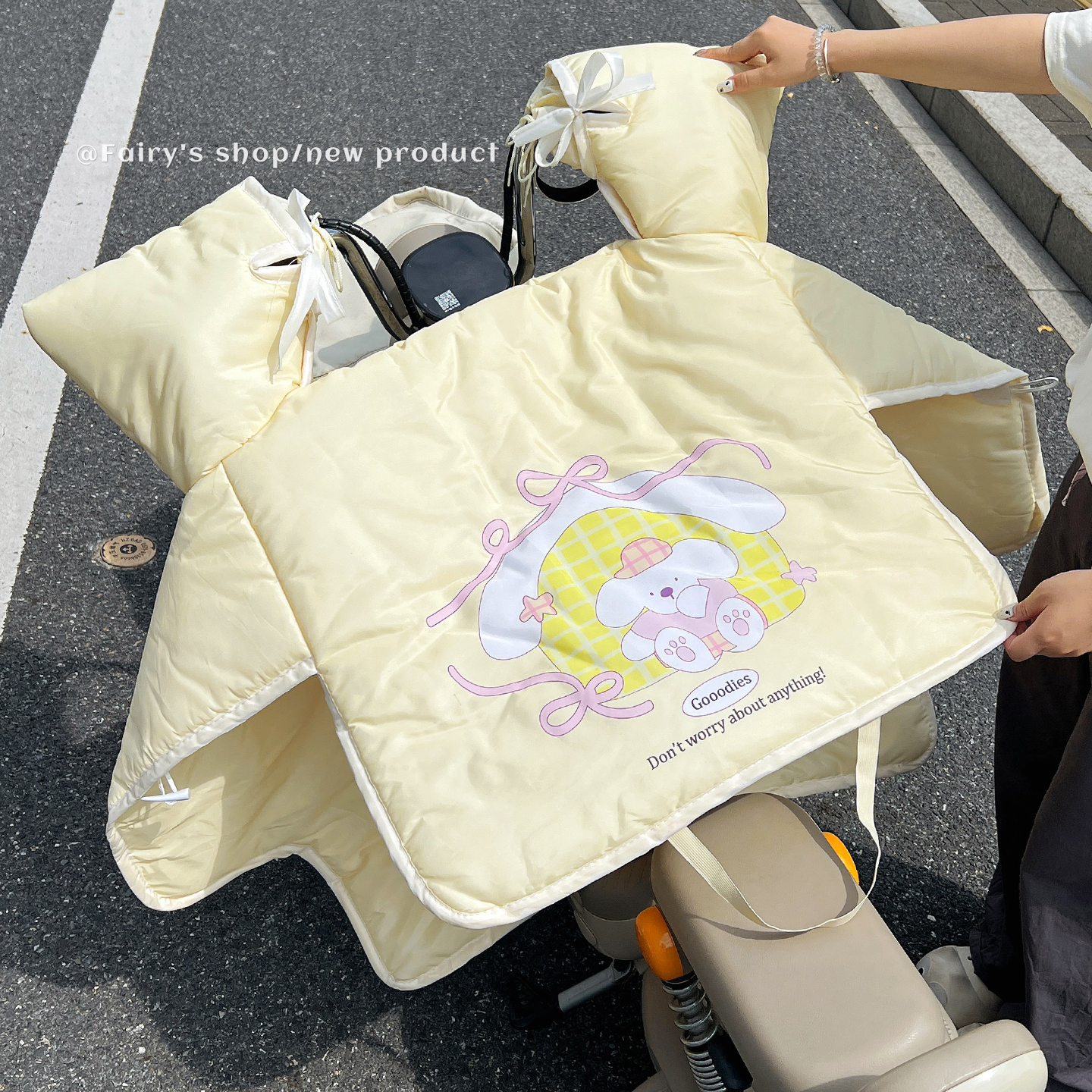 电动车挡风被加厚骑行双面防水2025新款四季通用电瓶车保暖防风被