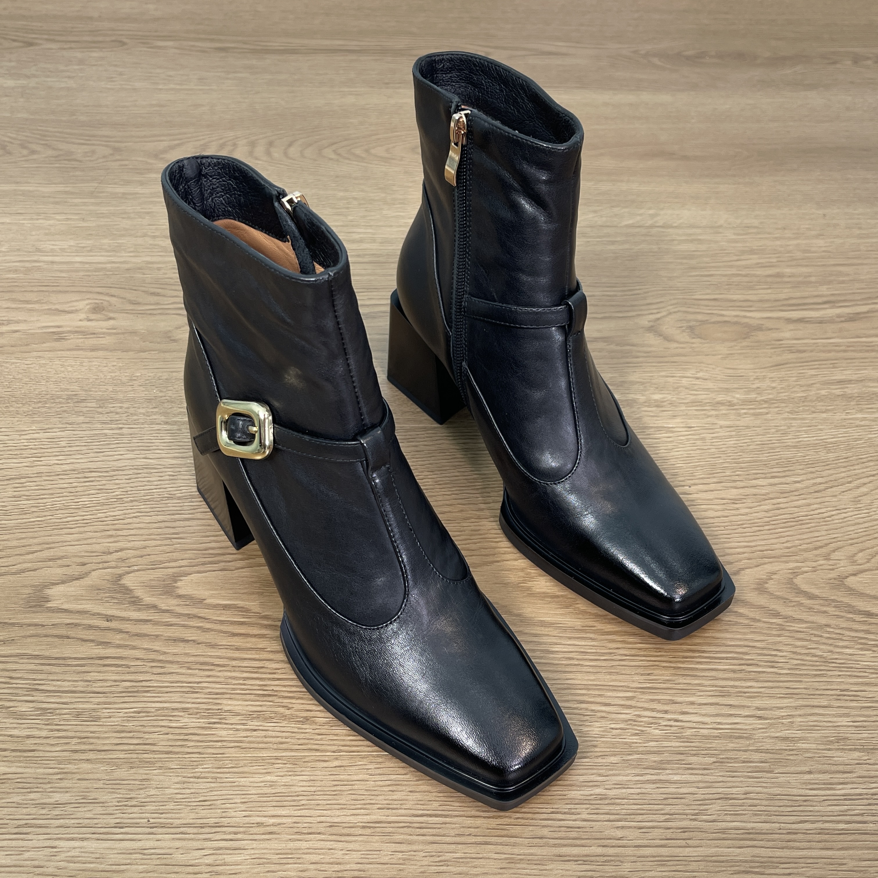 6cm 短筒靴 通勤中跟马丁靴新款秋冬时尚 时装靴气质女靴短靴