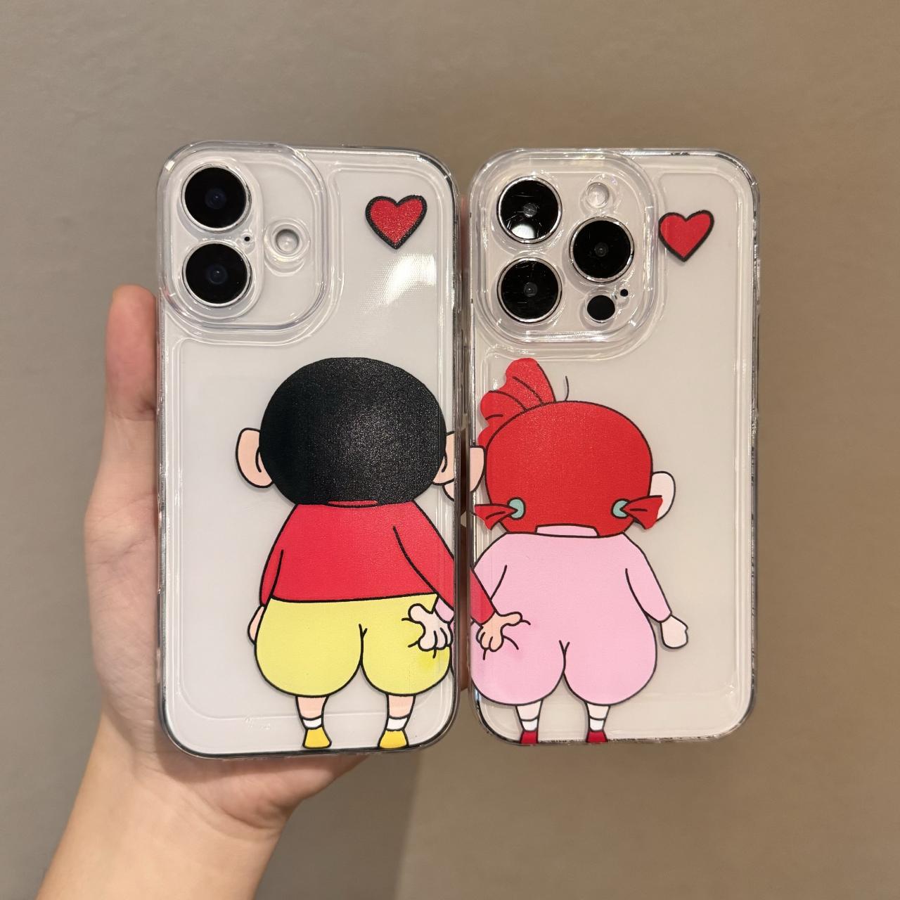 抓屁小新妮妮适用iphone17苹果16手机壳小米OPPO华为VIVO荣耀一加