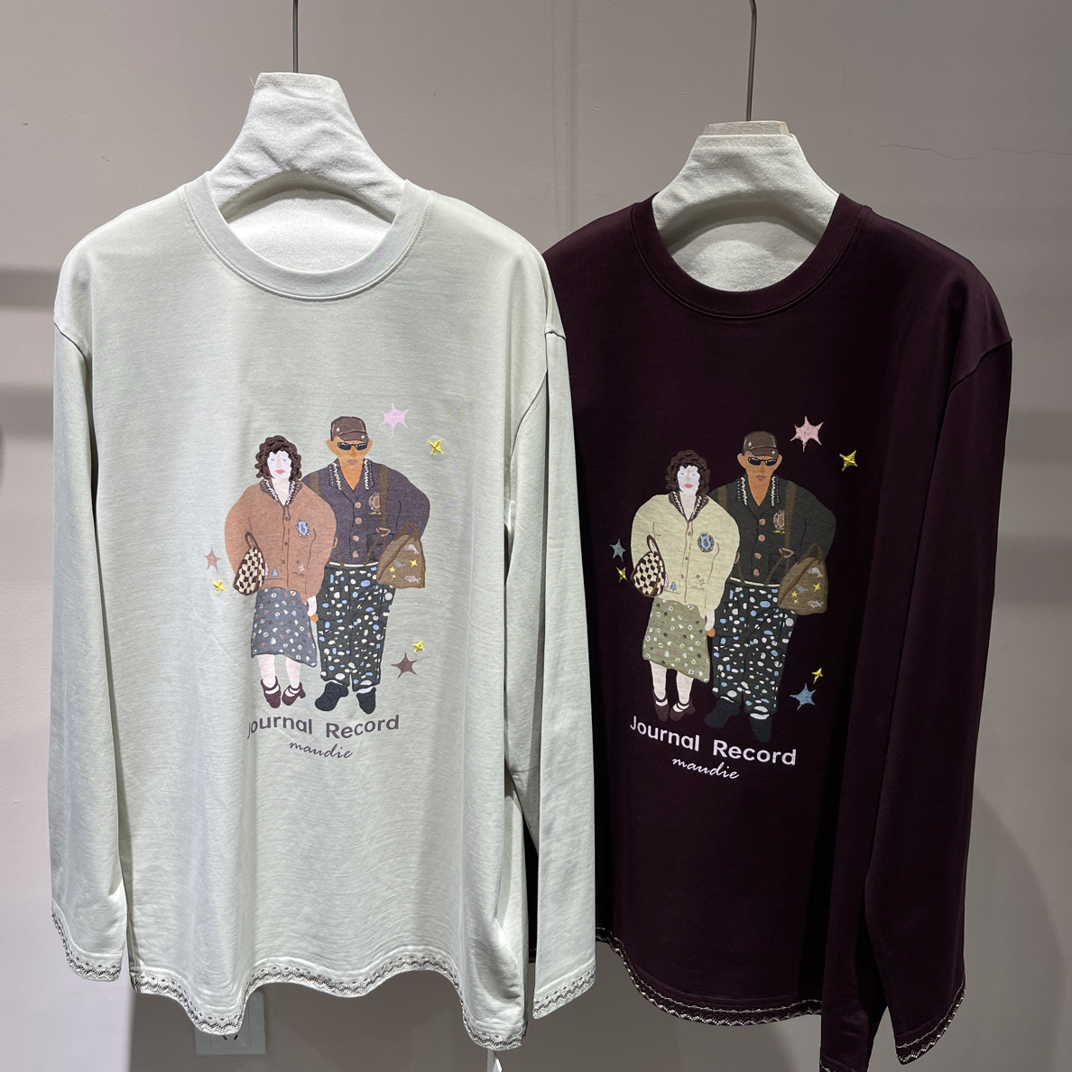 JR｜情侣图案长袖T恤190669