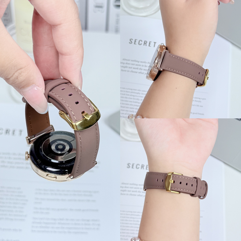 欣成适用华为GT5/GT6表带GT4/GT3女款时尚真皮表带GT5pro皮质腕带