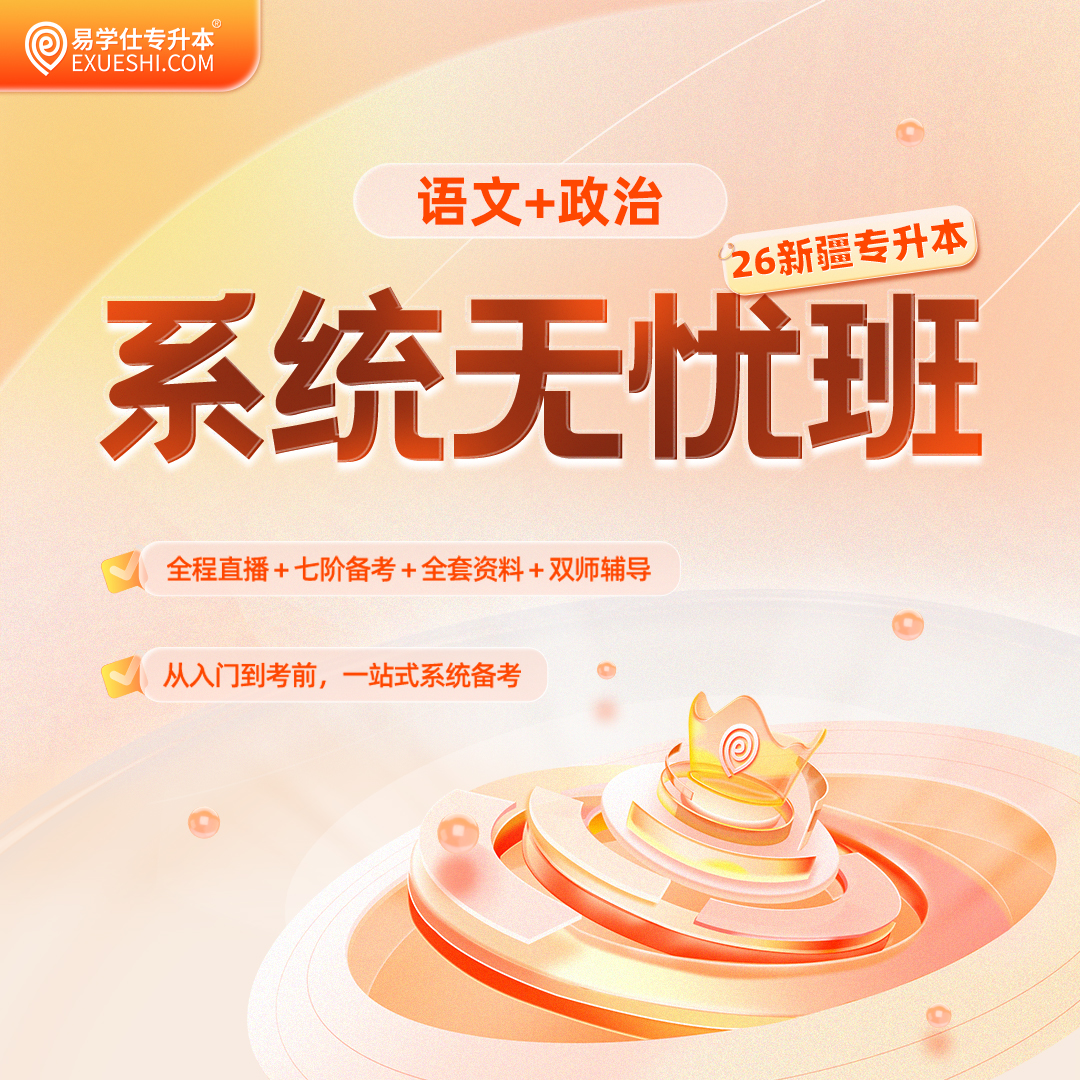 2026新疆专升本系统无忧班（语文+政治）
