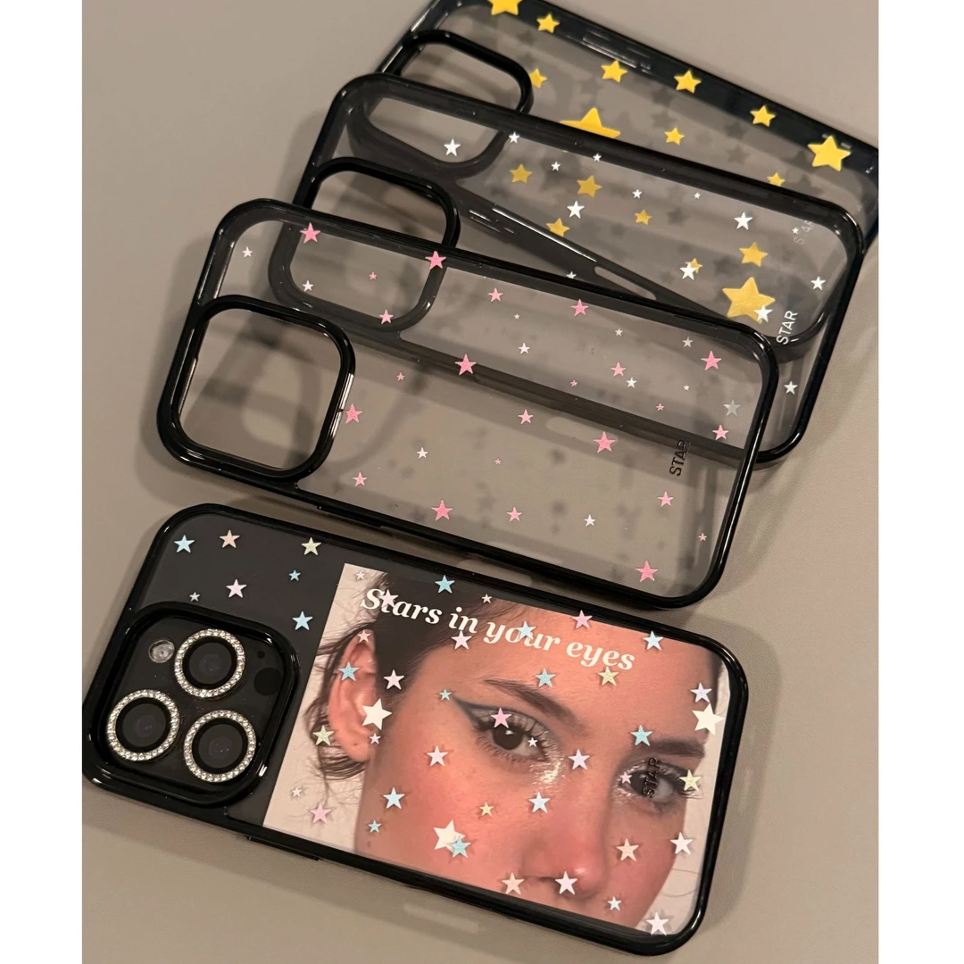 雅天立ins韩系满屏星星适用苹果16promax手机壳iPhone17/15亚克力