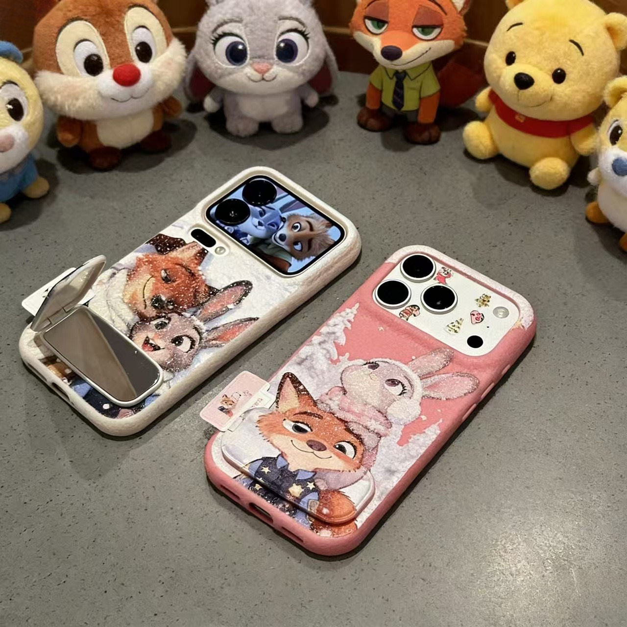 围巾朱迪尼克支架适用苹果17promax卡通手机壳华为vivo小米15oppo