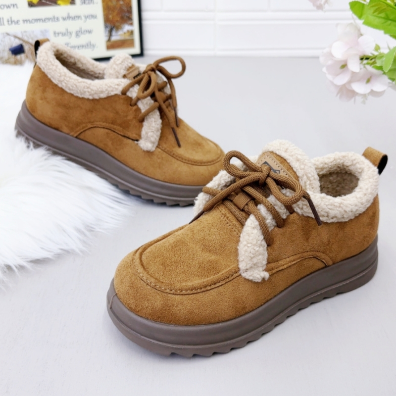 增高勃肯鞋女冬季新款加绒加厚雪地靴保暖厚底毛毛鞋防滑妈妈鞋