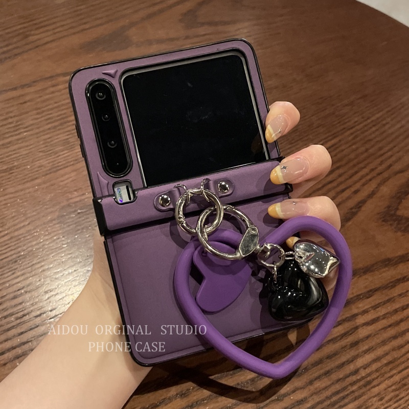 适用华为purax手机壳小米mixflip2折叠屏素皮肤感气垫纯色pocket2