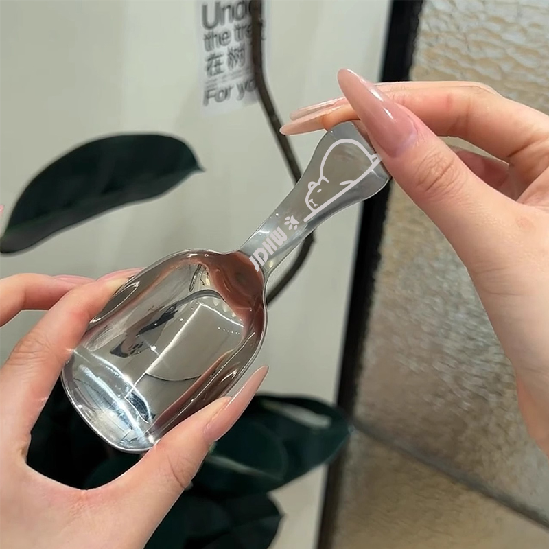 超可爱卡皮巴拉茶叶双耳勺简约咖啡豆量勺买一送一透明家用大勺