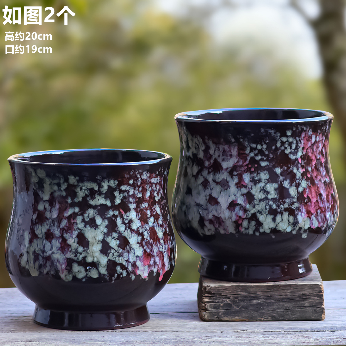 手工复古大口径三角梅兰花粗陶花盆绿植多肉盆栽透气紫砂盆