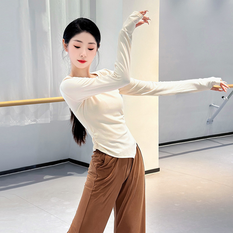古典舞上衣长袖女2025古典舞成人舞蹈练功服中国舞形体训练服装
