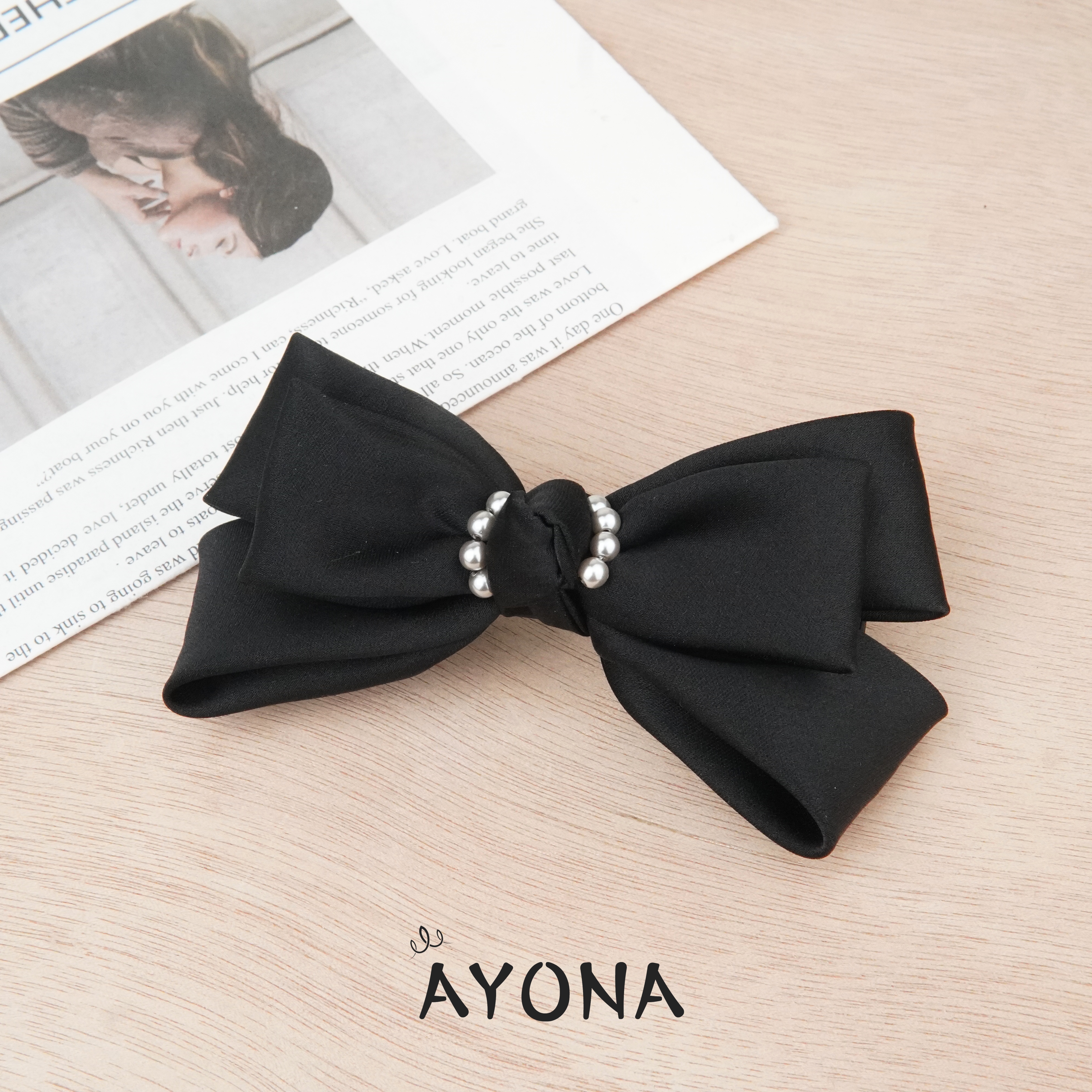 【TH123】缎面简约风复古宫廷边夹女日韩发夹百搭头饰韩版弹簧夹