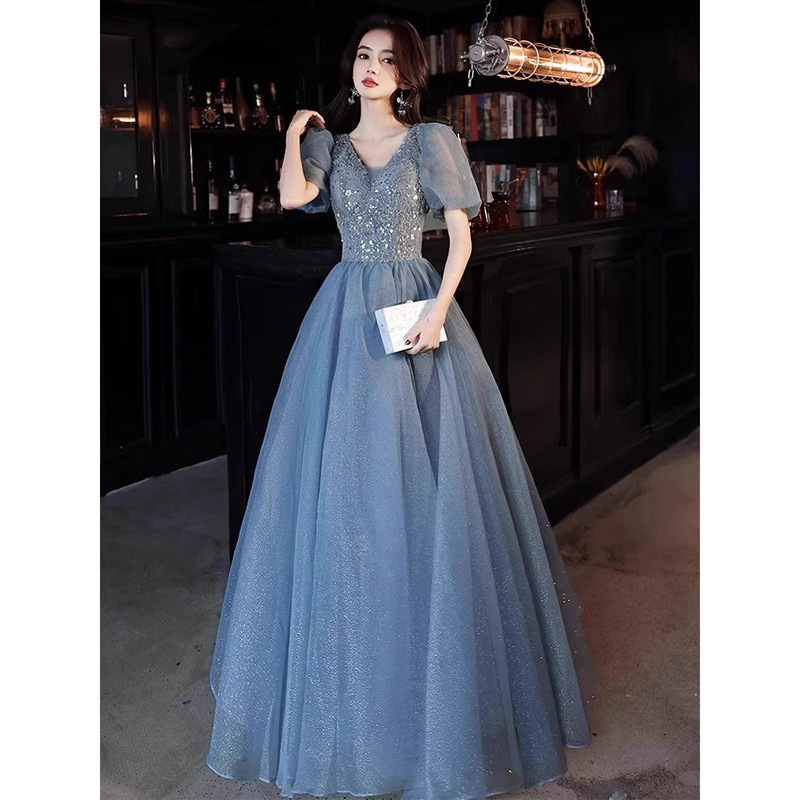 晚礼服艺考法式新款演出宴会气质轻奢小众高级感声乐年会主持优雅