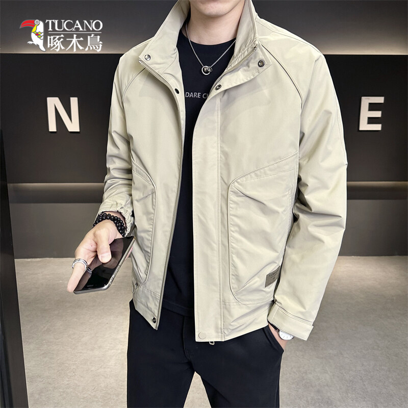 TUCANO/啄木鳥时尚简约工装立领夹克男宽松百搭休闲韩版外套1116