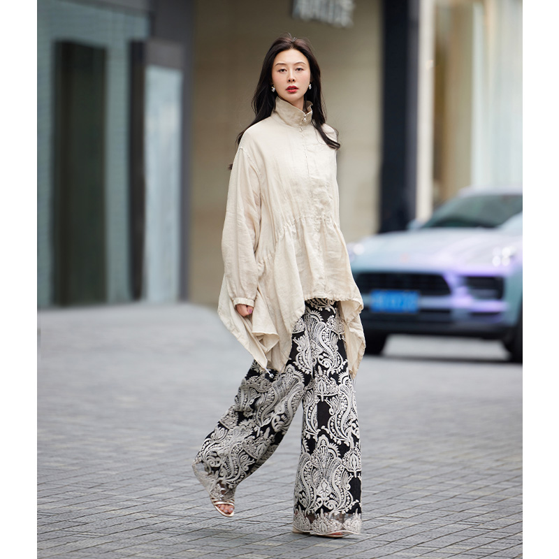 TRACYCHU手工蕾丝百搭款高定蕾丝裤富家千金清冷感纯欲慵懒风