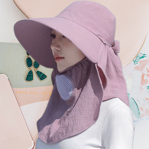 棉料采茶帽女防晒帽子高档防晒帽防紫外线中老年帽子遮阳帽干农活