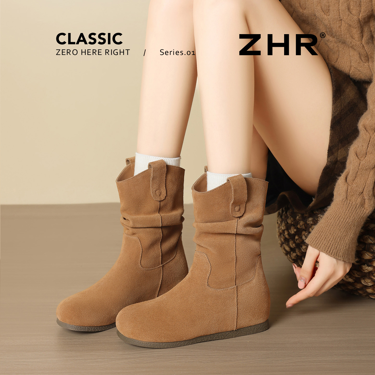 2025今年流行靴子百搭炸街短靴粗跟马丁靴堆堆靴瘦瘦靴美拉德靴子