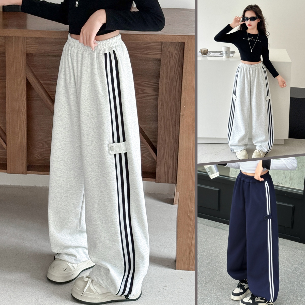 女童裤子秋款洋气卫裤儿童运动裤中大童宽松百搭长裤女孩休闲裤子