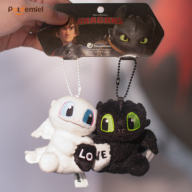 potdemiel环球正版驯龙高手夜煞光煞告白贴贴毛绒挂件无牙仔挂件