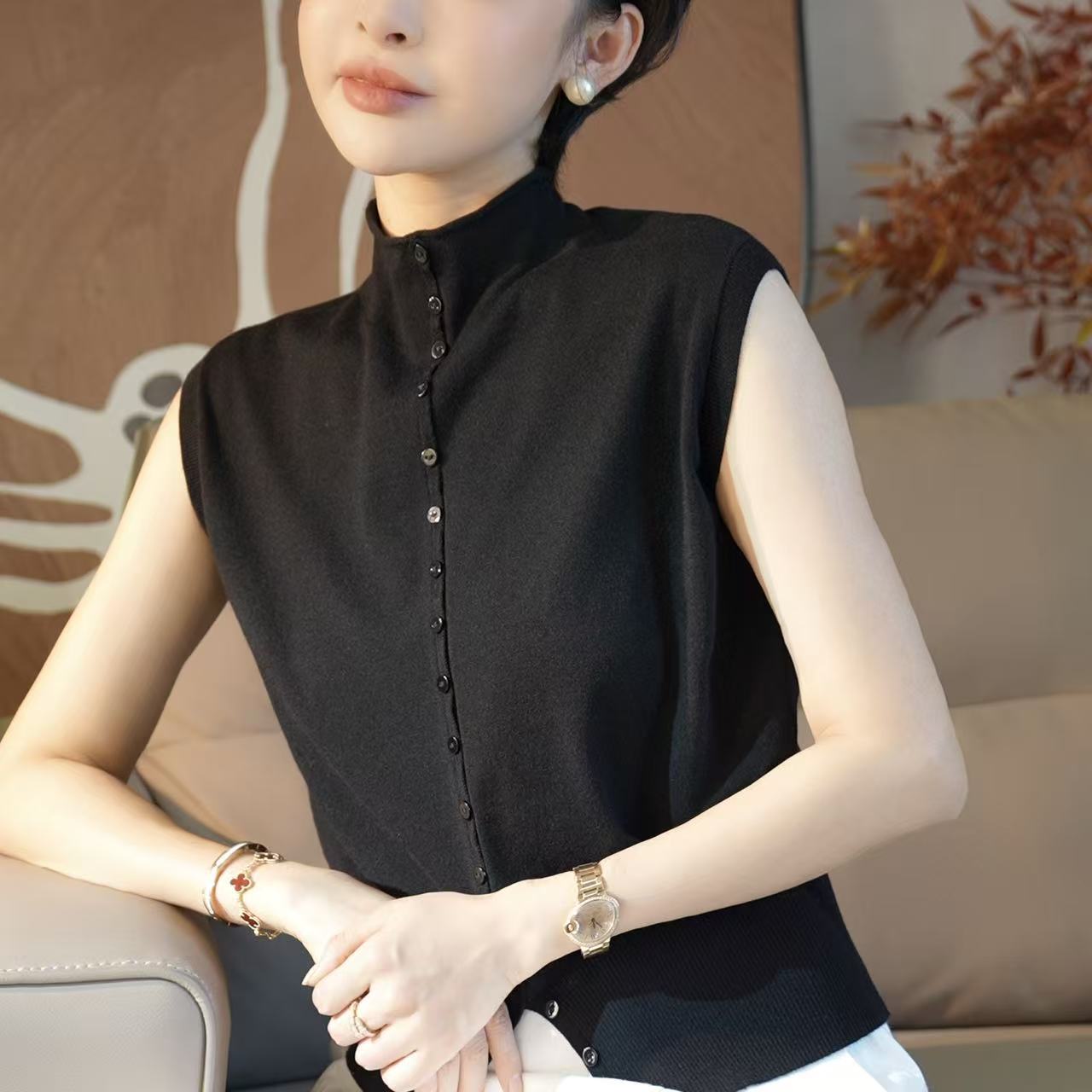 【雅致清幽】休闲风百搭气质半高领针织打底 MG8292